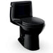TOTO Ultramax One-Piece Round Toilet - 1.28 GPF - Black toilet on a white background
