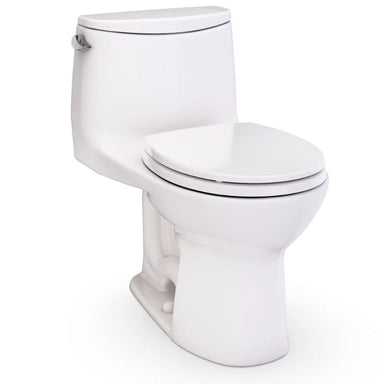 TOTO Ultramax One-Piece Round Toilet - 1.28 GPF - Sedona beige toilet on a white background