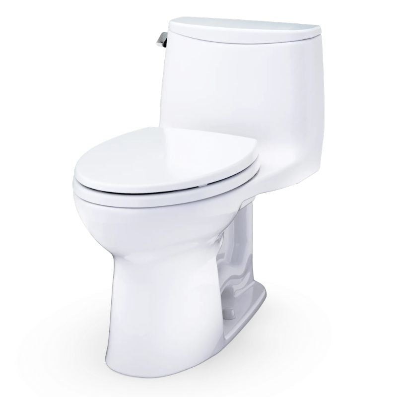 TOTO Ultramax One-Piece Toilet - White toilet on a white background