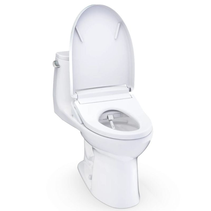TOTO Ultramax WASHLET+ One-Piece Toilet - White toilet on a white background