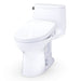 TOTO Ultramax WASHLET+ One-Piece Toilet - White toilet on a white background