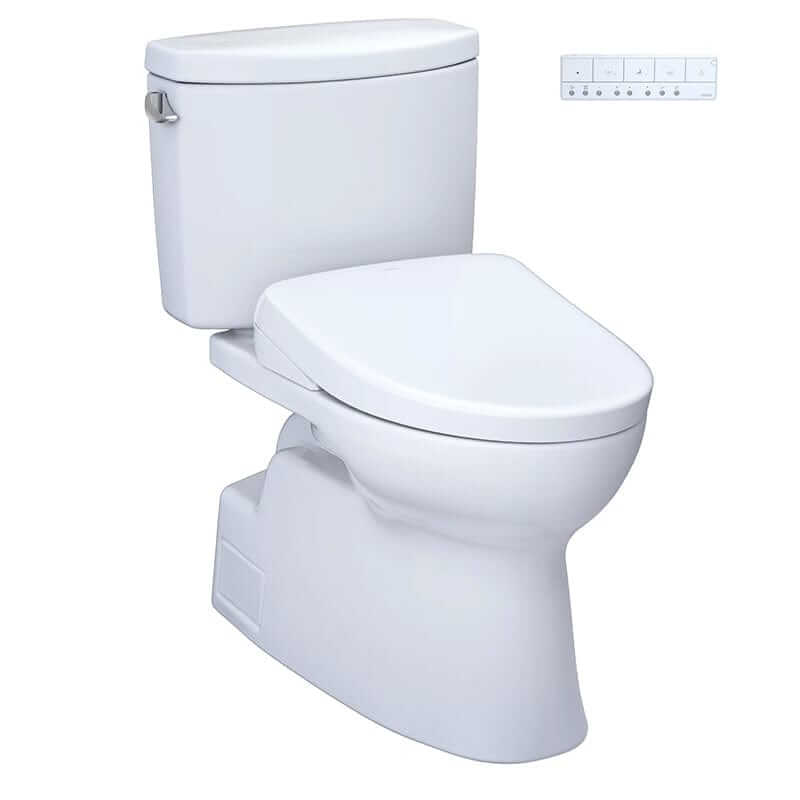 TOTO Vespin II Washlet + S7 Two-Piece - White toilet on a white background main image