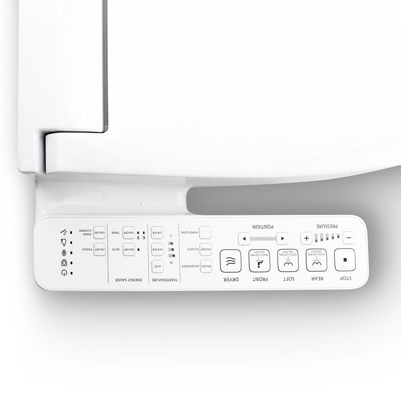 Control panel of TOTO Washlet C2 Bidet Toilet Seat showcasing various settings and functions.