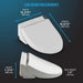 TOTO WASHLET® C200 - Round Bidet Seat - Measurements