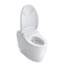 TOTO Washlet G5A Lite Integrated Smart Toilet - White toilet with open lid on a white background
