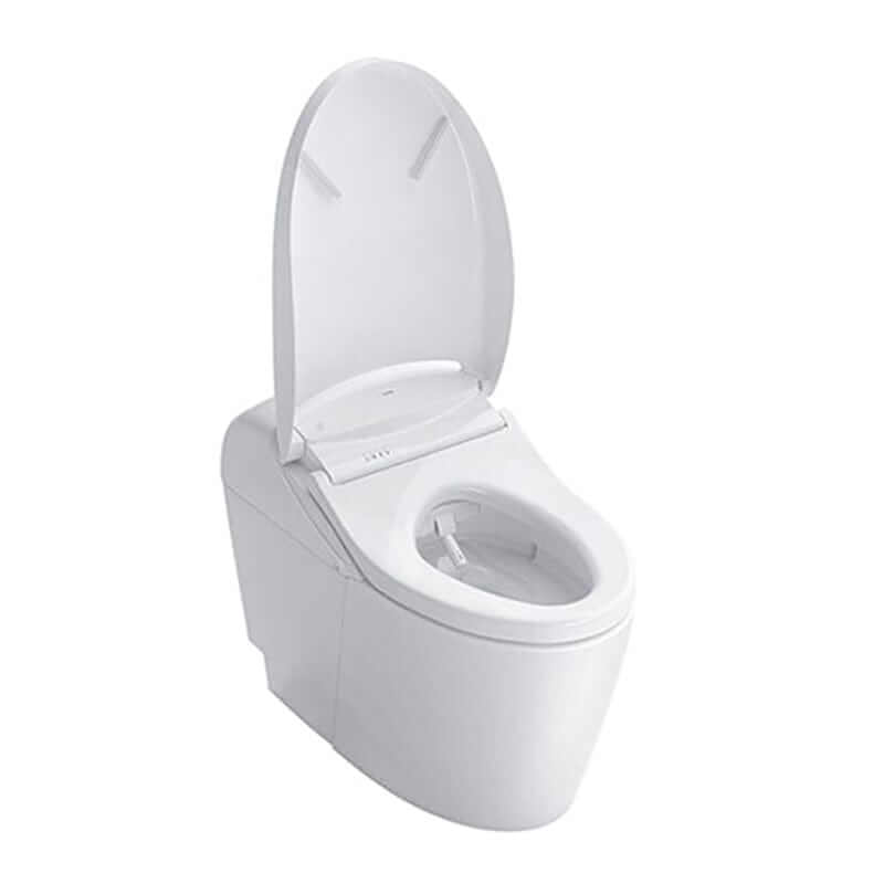 TOTO Washlet G5A Smart Toilet - White toilet with open lid on a white background