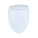 TOTO Washlet K300 elongated bidet toilet seat in white, top view.