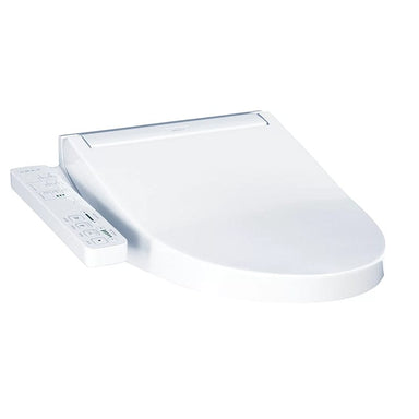 TOTO Washlet KC2 Bidet Toilet Seat with remote control in white, offering advanced features for a modern bathroom experience.