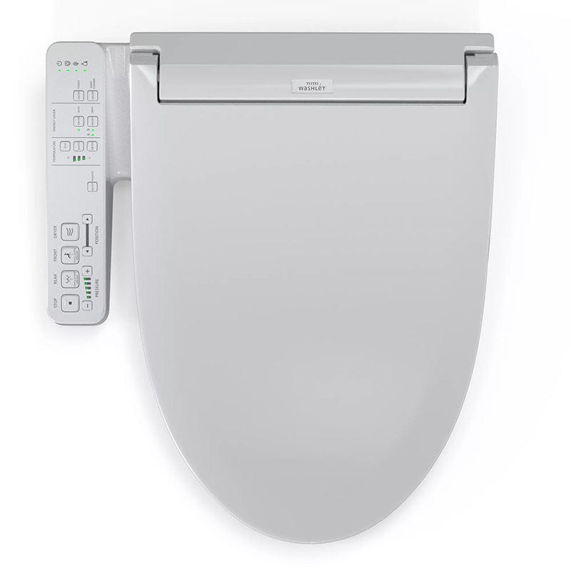 TOTO Washlet KC2 bidet toilet seat with control panel, top view