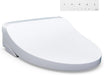 TOTO WASHLET KS5 Elongated Bidet Seat - White electronic toilet seat with control panel on a white background