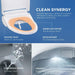 TOTO WASHLET KS5 Round Bidet Seat - with features like warm-air dryer, heated seat, deodorizer, cleansing spray, and premist.