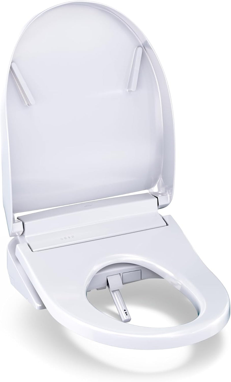TOTO WASHLET KS5 Round Bidet Seat - open lid on a white background