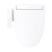 TOTO WASHLET® S2 Bidet Seat (Round & Elongated) - Elongated white toilet bidet seat with control panel on a white background