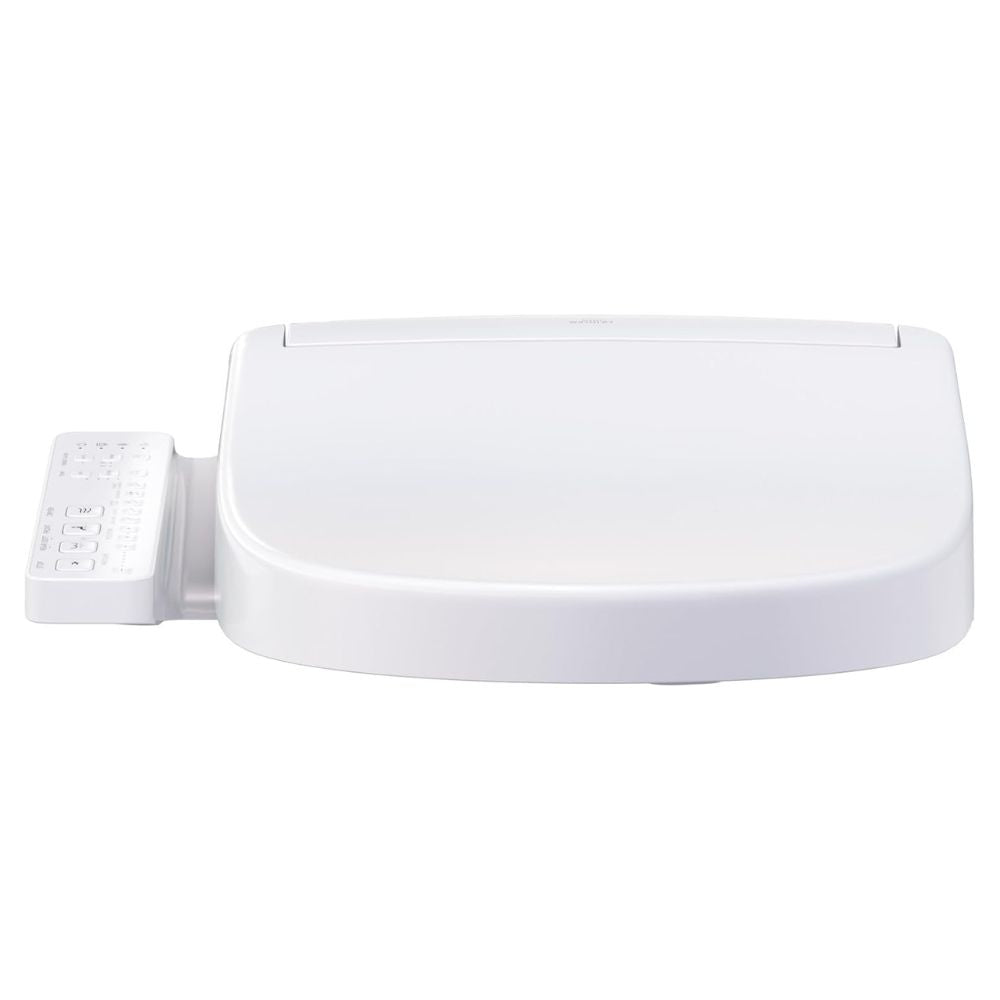 TOTO WASHLET® S2 Bidet Seat (Round & Elongated) - Round white toilet seat with remote on a white background