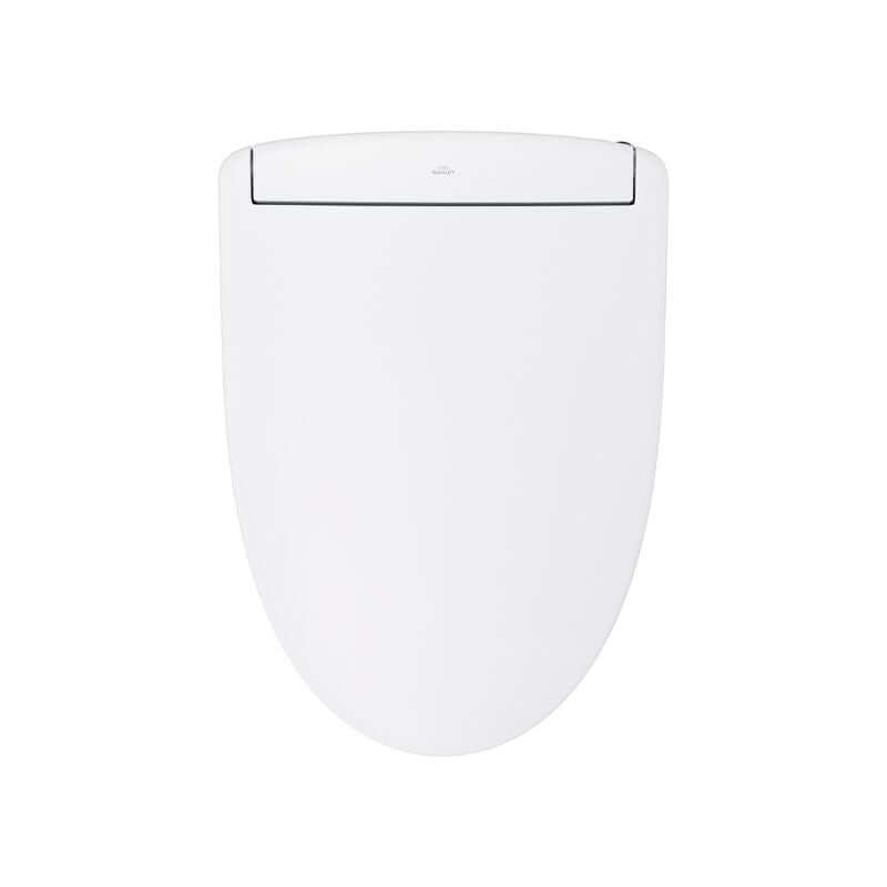 TOTO WASHLET S5 Bidet Seat - Top view of white elongated bidet seat on a white background