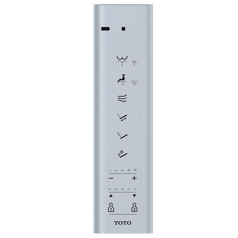 Remote control for TOTO Washlet S550E Bidet Toilet Seat with multiple function buttons for customizable settings.