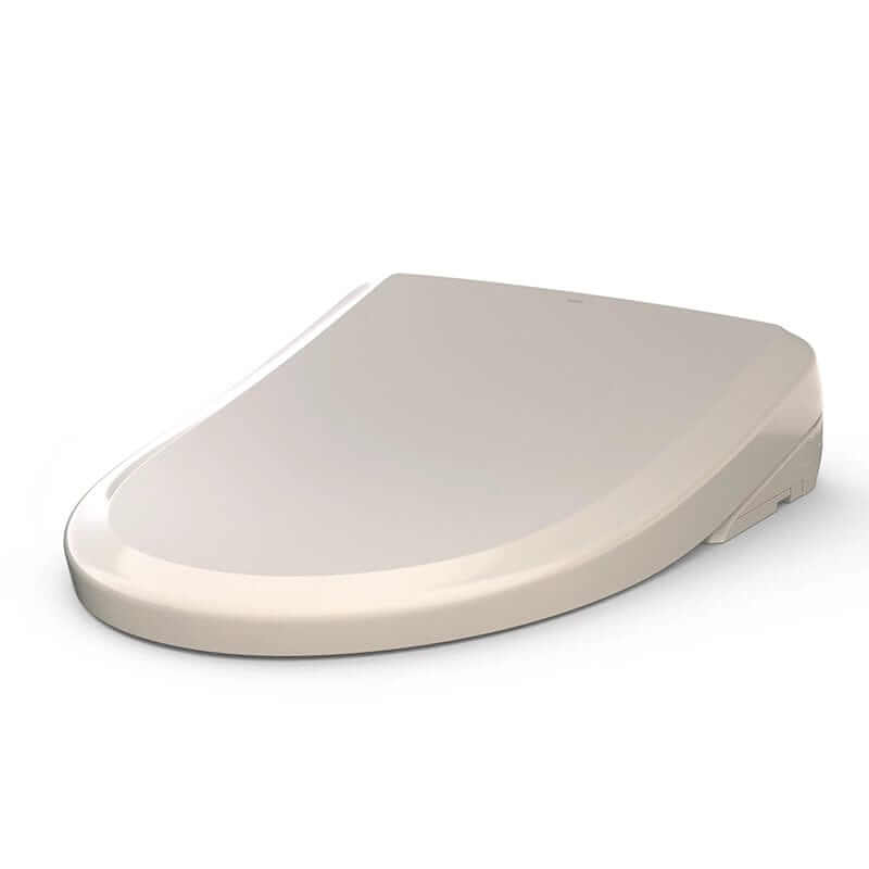 TOTO Washlet S7 - Elongated Bidet Seat, Sedona Beige - Beige toilet seat cover on a white background main image