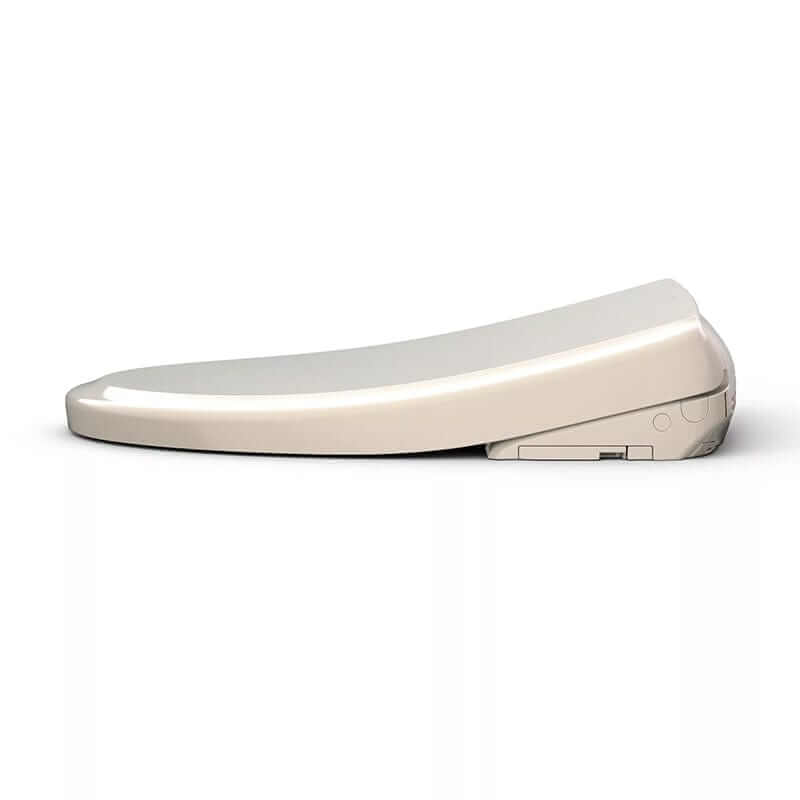 TOTO Washlet S7A Bidet Toilet Seat Elongated - Sedona Beige - right side view on a white background