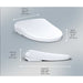 Diagram of TOTO Washlet S7A Bidet Toilet Seat dimensions: 15.1" width, 1.1" seat height, 4.1" height, 20.9" length.